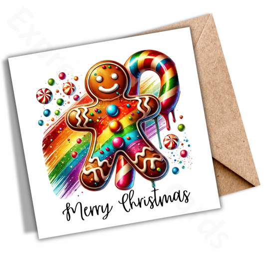 Festive Gingerbread Man Christmas Card | Merry Christmas Cards