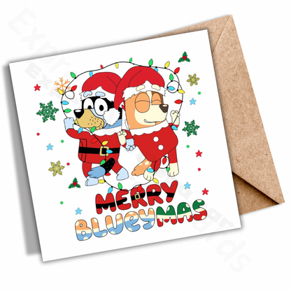 Bluey Christmas Card | Christmas cards for kids.