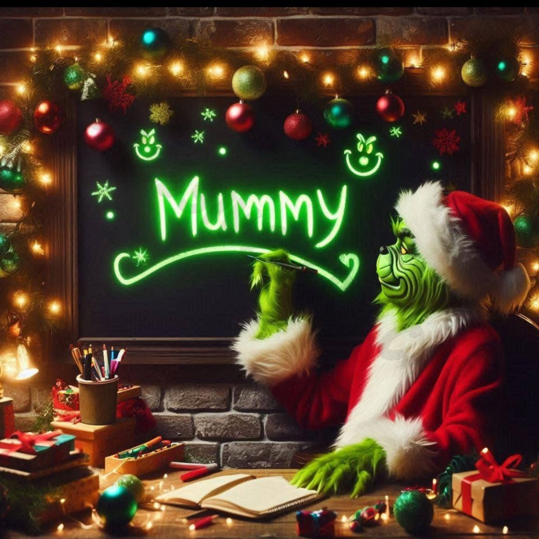 Daddy | Mummy Grinch Greeting Card - A Fun and Festive Twist