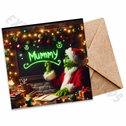 Daddy | Mummy Grinch Greeting Card - A Fun and Festive Twist