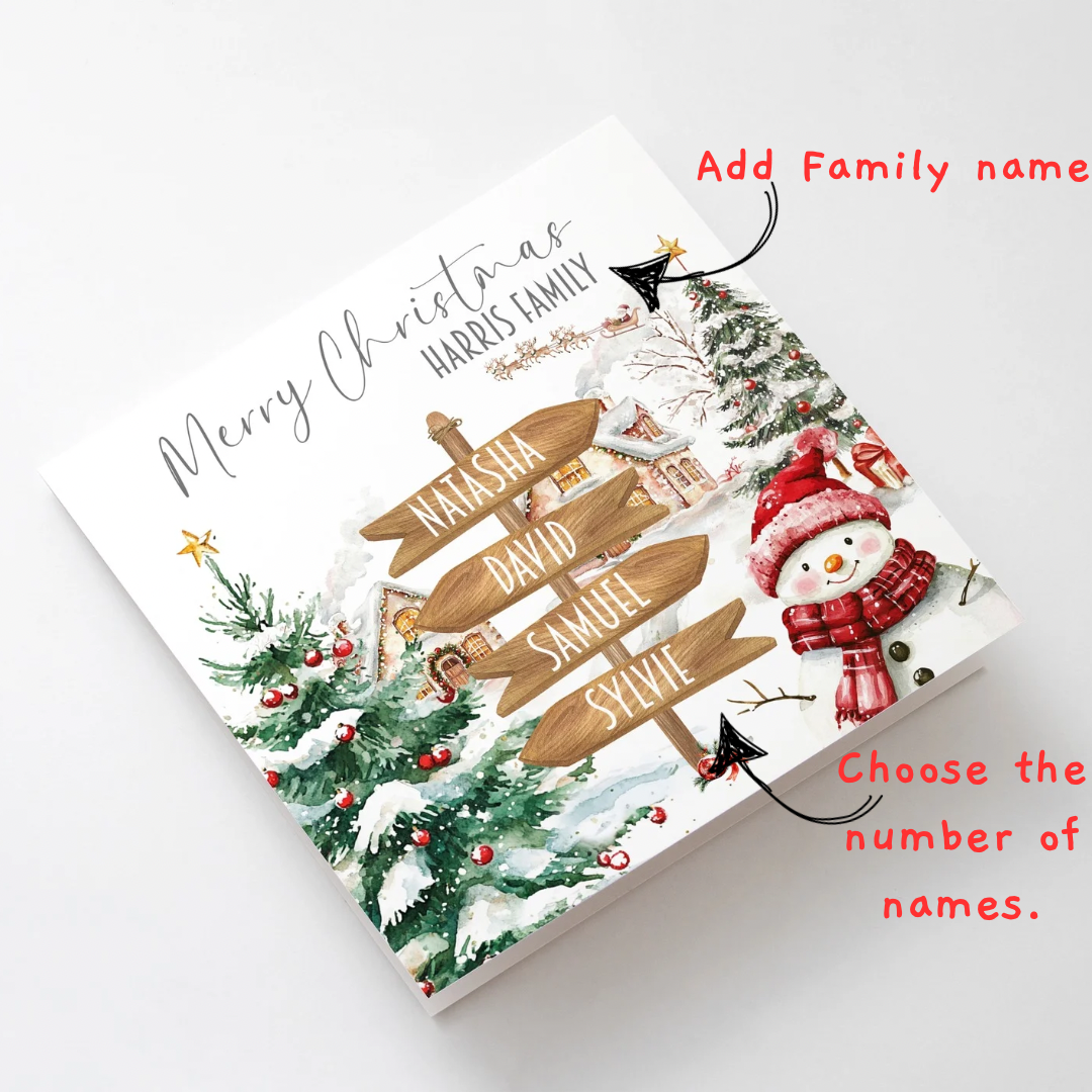 Personalised Family Christmas Card | Greeting Cards