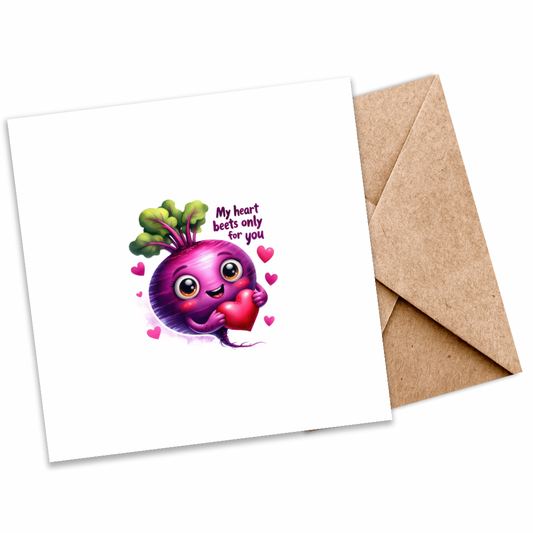 My Heart Beets Only for You | Eco-Friendly Plantable Greeting Card