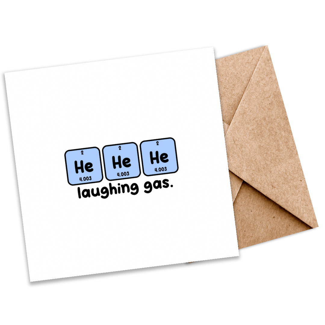 Laughing Gas – Eco-Friendly Plantable Chemistry Pun Card