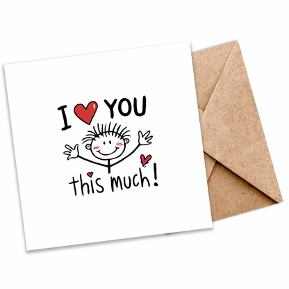 I Love You This Much | Eco-Friendly Plantable Greeting Card