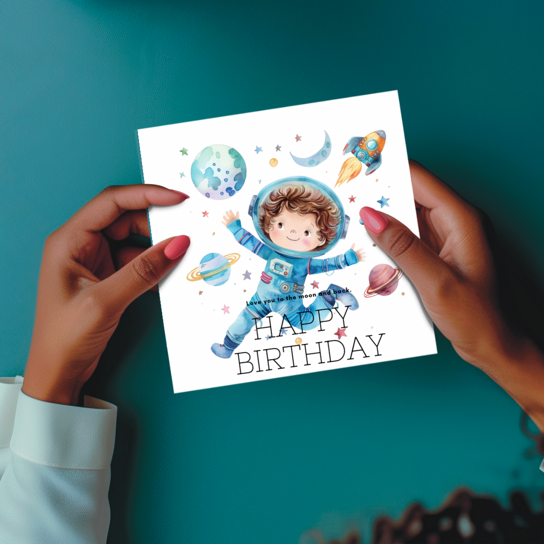 Eco Friendly Plantable Seeded Astronaut Birthday Card