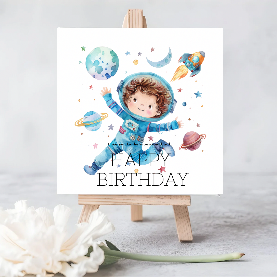 Eco Friendly Plantable Seeded Astronaut Birthday Card