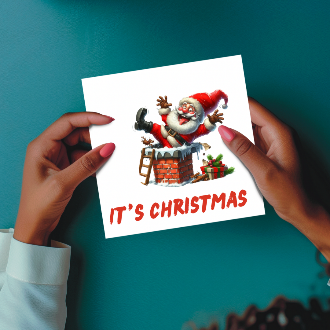 It’s Christmas Funny Santa Christmas Card