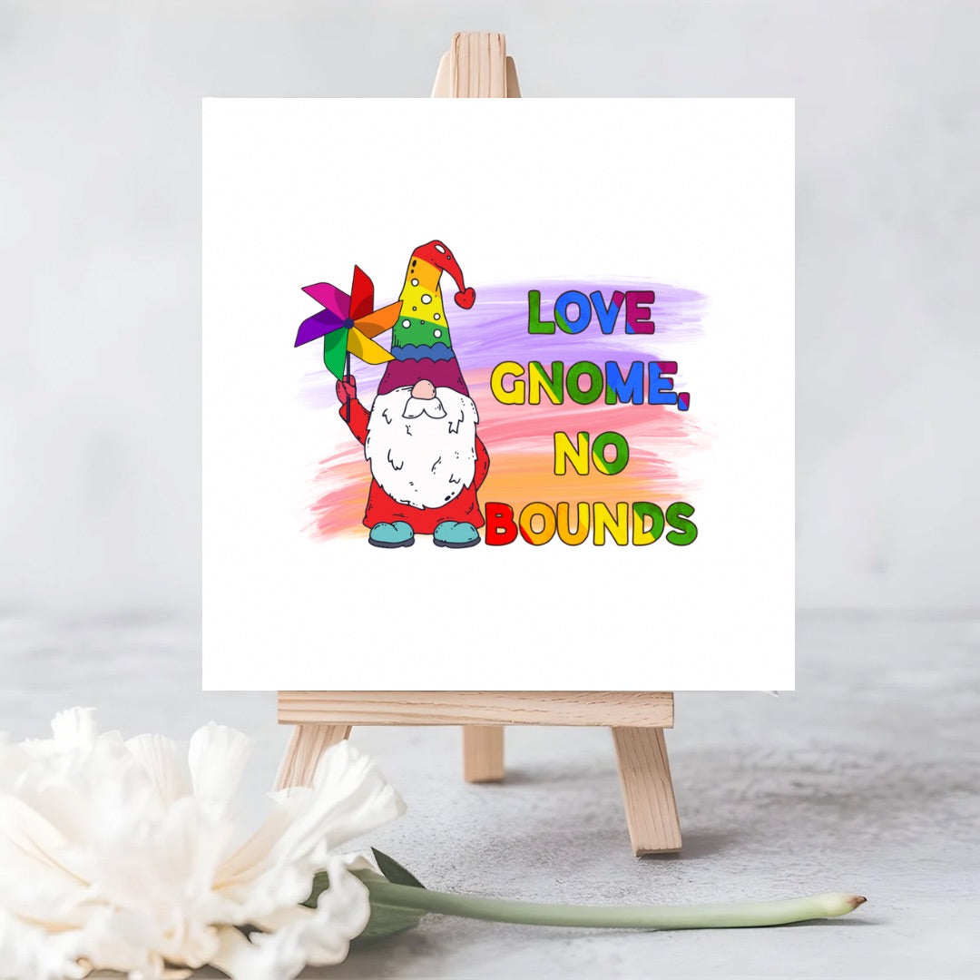 LGBTQ+ ‘Love Gnome No Bounds’ Seeded Card | Eco-Friendly Plantable Greeting