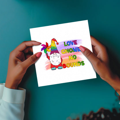 LGBTQ+ ‘Love Gnome No Bounds’ Seeded Card | Eco-Friendly Plantable Greeting