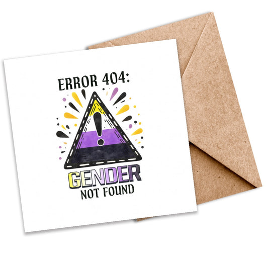 LGBTQ+ ‘Gender Not Found’ Seeded Card | Eco-Friendly Plantable Greeting