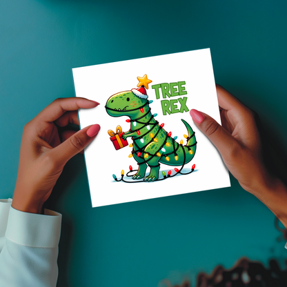 Kids Dino Eco-Friendly Seeded Christmas Card