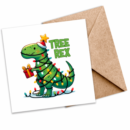 Kids Dino Eco-Friendly Seeded Christmas Card