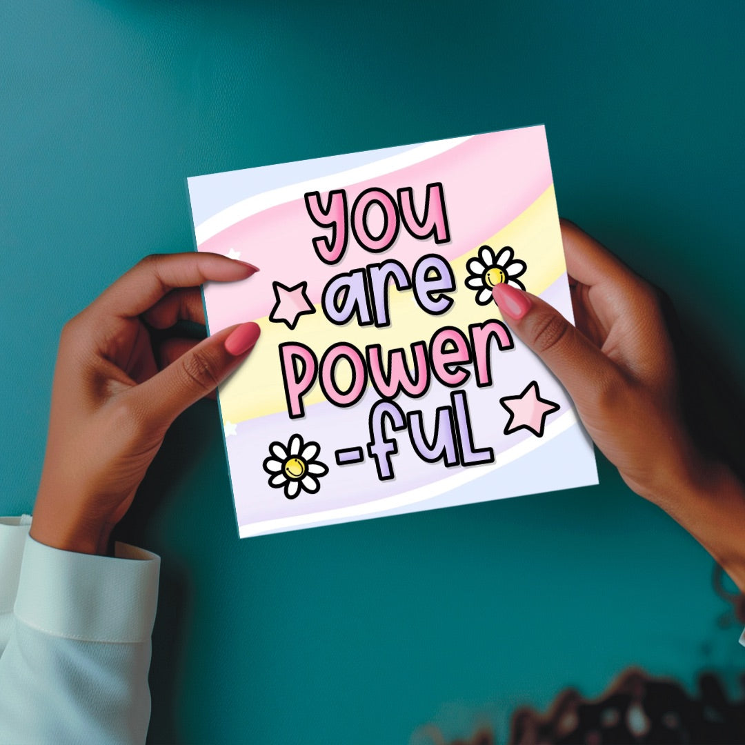 Eco-Friendly Seed Card - ‘You Are Powerful’ | Blooming Well-Being Greeting Cards