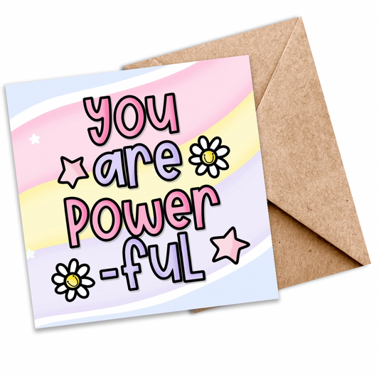 Eco-Friendly Seed Card - ‘You Are Powerful’ | Blooming Well-Being Greeting Cards