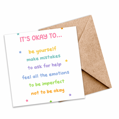 Eco-Friendly Well-Being Seed Card - ‘It’s Okay to…’ | Plantable Greeting Card