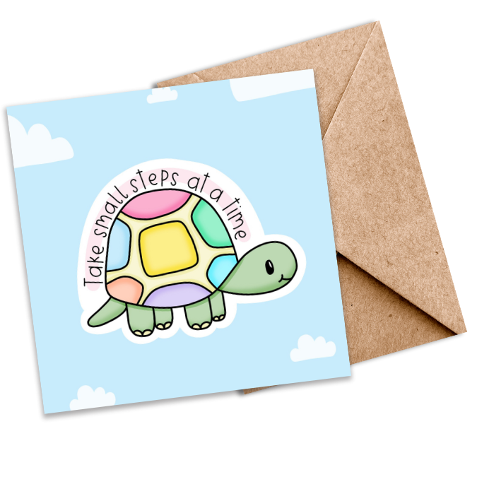 Take Small Steps at a Time” Seeded WellBeing Card - Eco-Friendly Plantable Greeting