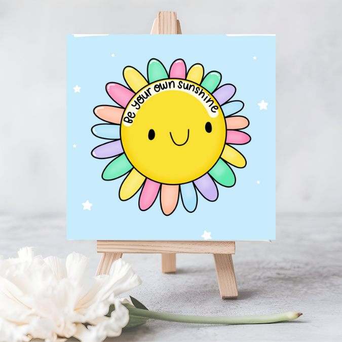 Be Your Own Sunshine” Seeded Well-Being Card - Eco-Friendly Plantable Greeting.