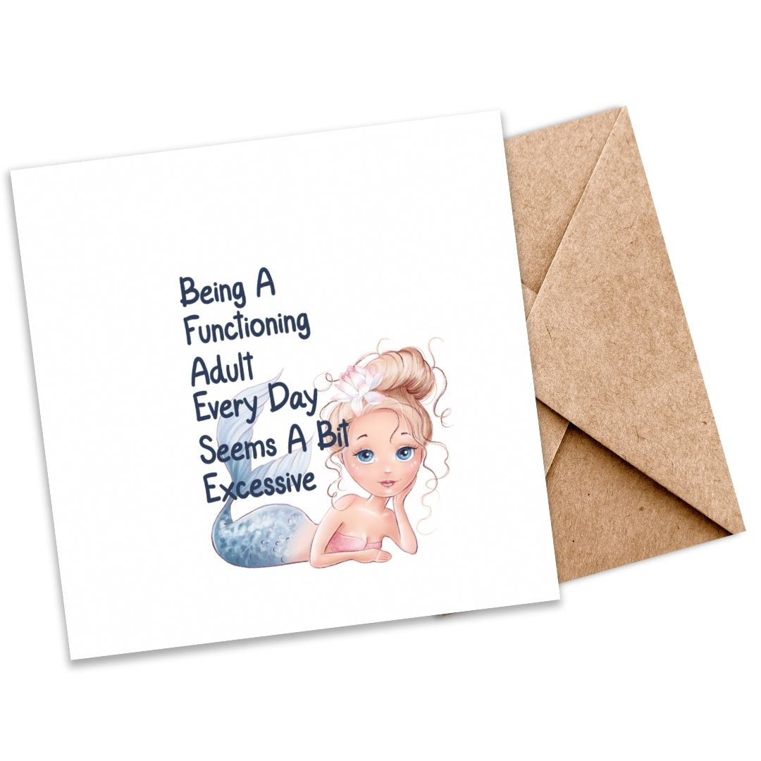 This Adult Thing Is a Bit Excessive | Eco-Friendly Plantable Greeting Card