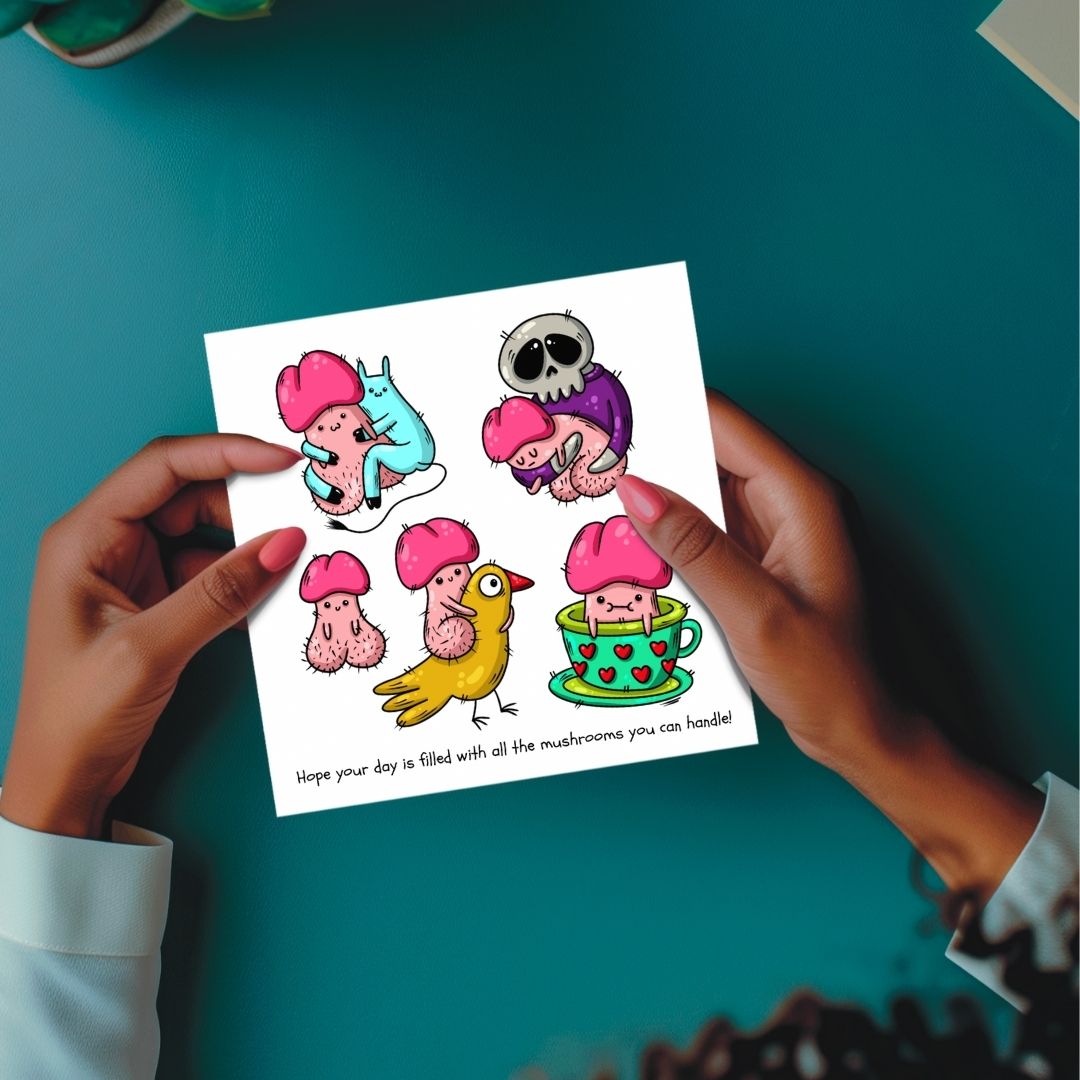 Hope Your Day Is Filled with All the Mushrooms You Can Handle Funny Rude | Eco-Friendly Plantable Card