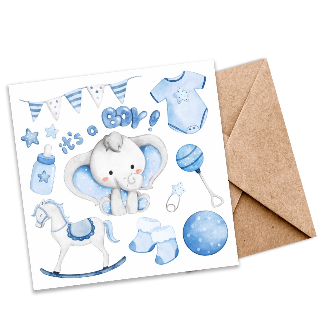 It’s a Boy Seeded Greeting Card | Plantable Birth Announcement