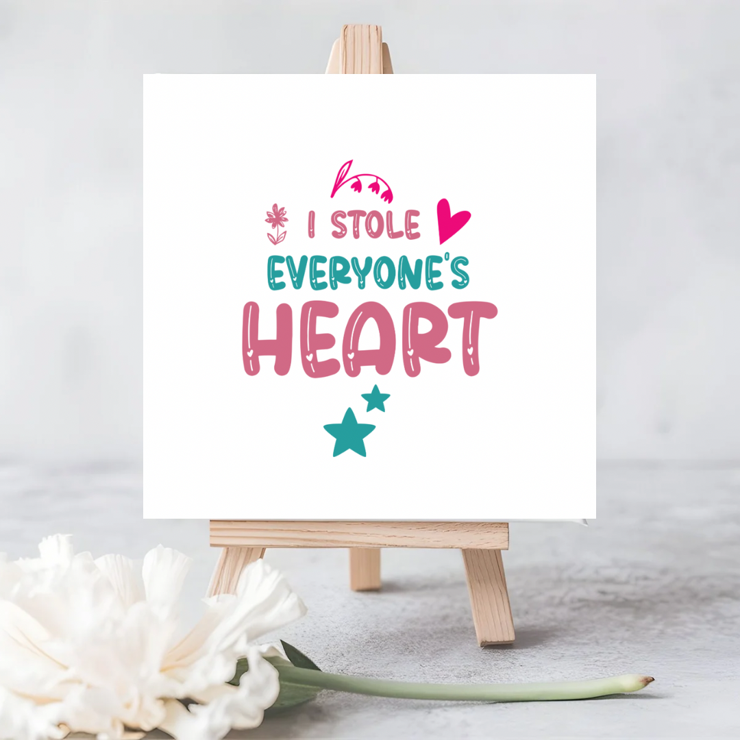 I Stole Everyone’s Heart Seeded Greeting Card | Plantable Baby Shower Fun