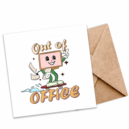 Eco-Friendly “Out of Office” Seeded Card | Plantable Greeting Card for New Adventures and Retirement