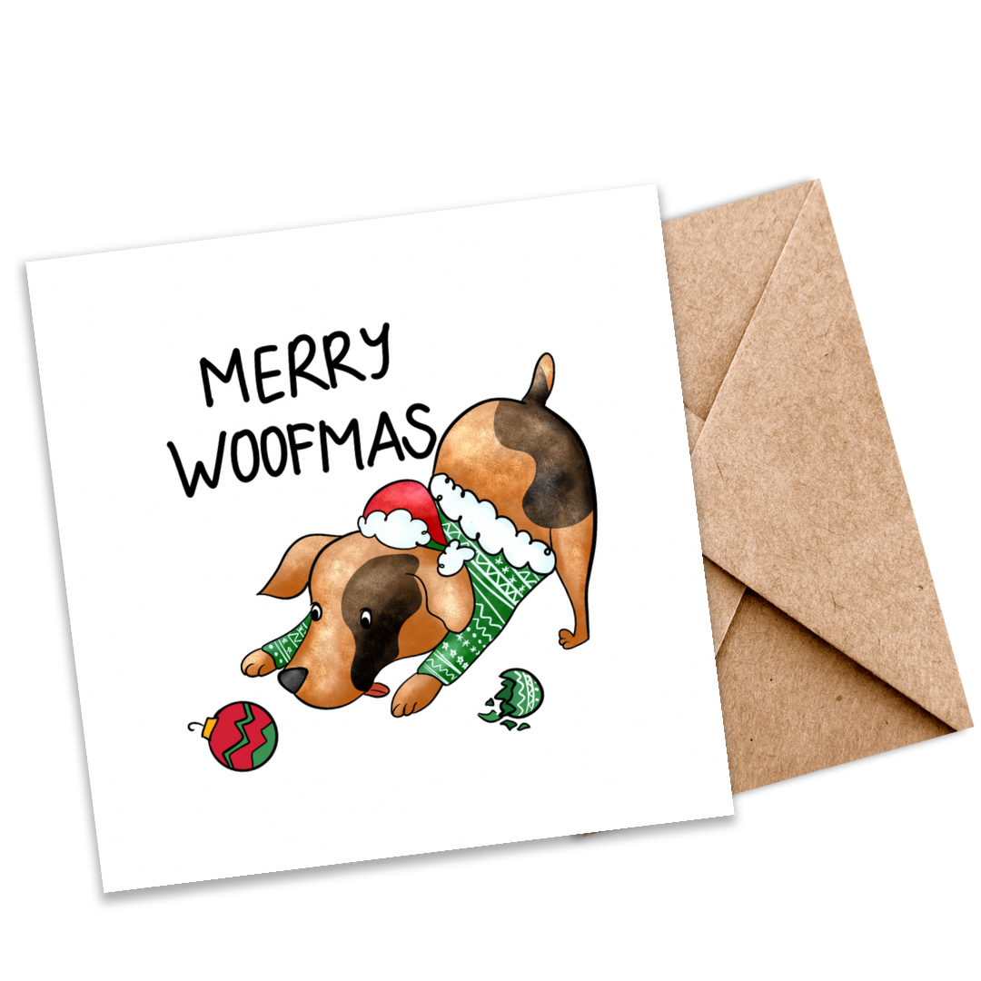 “Merry Woofmas” Plantable Christmas Seeded Card