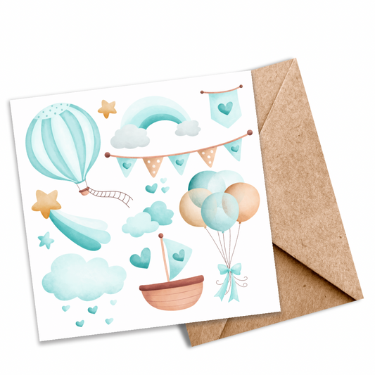 Eco-friendly Seeded Baby Card | Ideal for Celebrating Baby Showers and New Parents