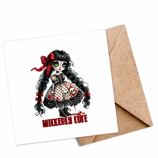 “Wickedly Cute” Gothic Seeded Card