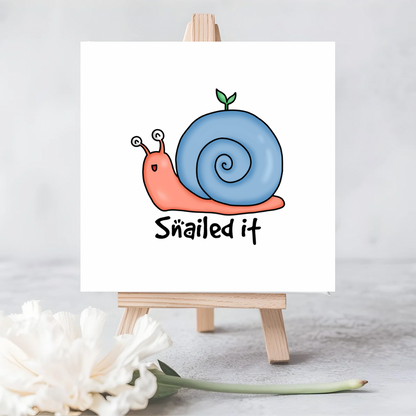 Playful “Snail It!” Seeded Card