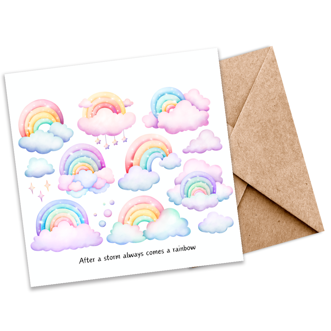 Celebrate the Joy of a Rainbow Baby with Our “After a Storm Comes a Rainbow” Seeded Plantable Card