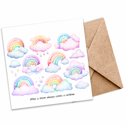 Celebrate the Joy of a Rainbow Baby with Our “After a Storm Comes a Rainbow” Seeded Plantable Card