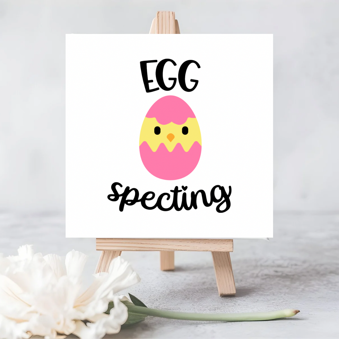 Egg-specting” Seeded Plantable Card | Perfect for Expecting Parents