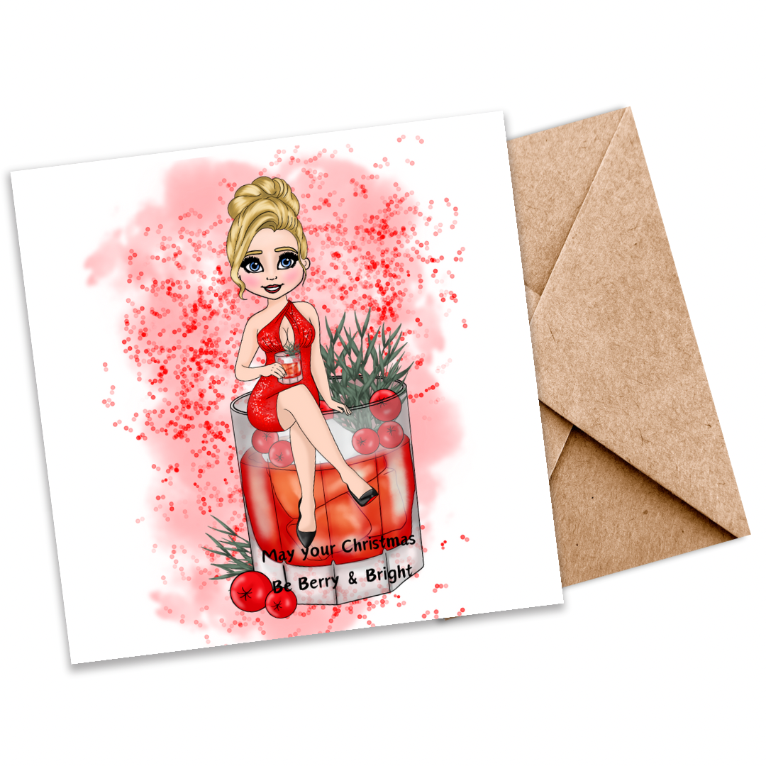 Wishing You a Berry Christmas” Customisable Seeded Card