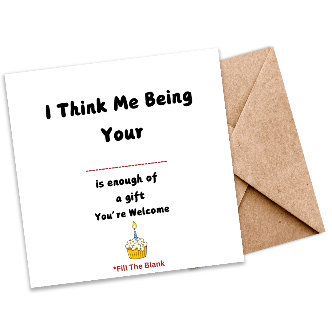 Fill-in-the-Blank Humorous Gift Card | Plantable Seed Card for a Personalized Touch