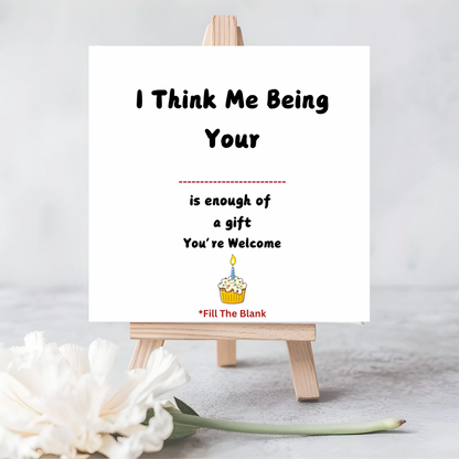 Fill-in-the-Blank Humorous Gift Card | Plantable Seed Card for a Personalized Touch