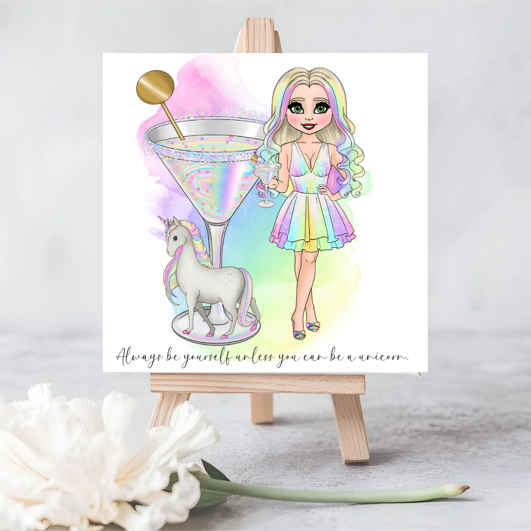 Always Be Yourself,Unless You Can Be A Unicorn | Customisable Seeded Card