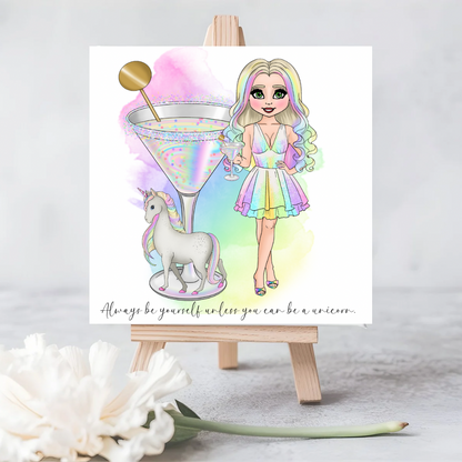 Always Be Yourself,Unless You Can Be A Unicorn | Customisable Seeded Card