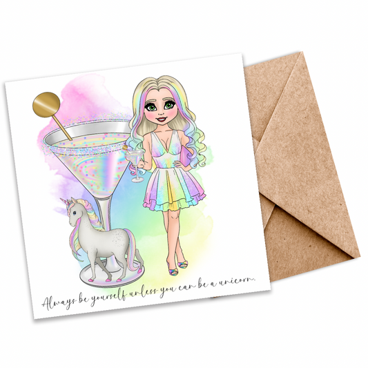 Always Be Yourself,Unless You Can Be A Unicorn | Customisable Seeded Card