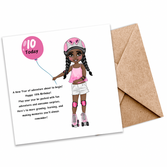 Skater Girl Seeded Birthday Card